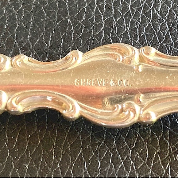 Rare Shreve & Co. Sterling Silver Serving Fork Strasbourg Lion-Ancr-G,1897, Mono - Picture 10 of 11